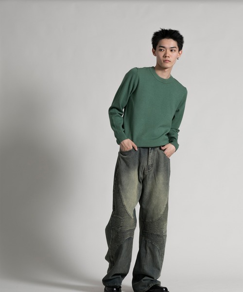 aimoha(アイモハ)の「【aimoha neo】 Timeless Crew Neck Pullover(ニット/セーター・メンズ・ダークグレー/ライトグリーン/ダークグリーン/ネイビー・MEDIUM/LARGE/X-LARGE/XX-LARGE)」の20枚目の写真