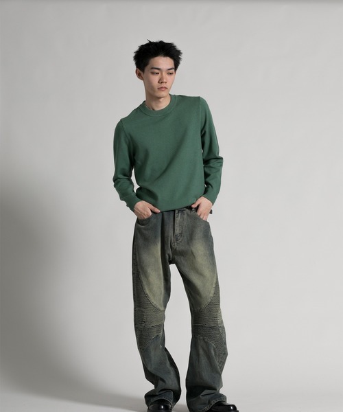 aimoha(アイモハ)の「【aimoha neo】 Timeless Crew Neck Pullover(ニット/セーター・メンズ・ダークグレー/ライトグリーン/ダークグリーン/ネイビー・MEDIUM/LARGE/X-LARGE/XX-LARGE)」の21枚目の写真