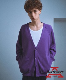 AIRTOWNE MILLS別注 ラグランVネックカーディガン