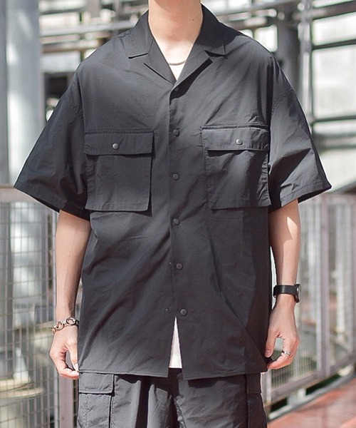 INTERPLAY(インタープレイ)の「【INTERPLAY x たいが】Big Pocket Snap Open Collar Shirt(シャツ/ブラウス・メンズ・ブラック/カーキ/ベージュ・FREE)」の18枚目の写真