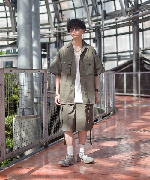 INTERPLAY(インタープレイ)の「【INTERPLAY x たいが】Big Pocket Snap Open Collar Shirt(シャツ/ブラウス・メンズ・ブラック/カーキ/ベージュ・FREE)」の5枚目の写真