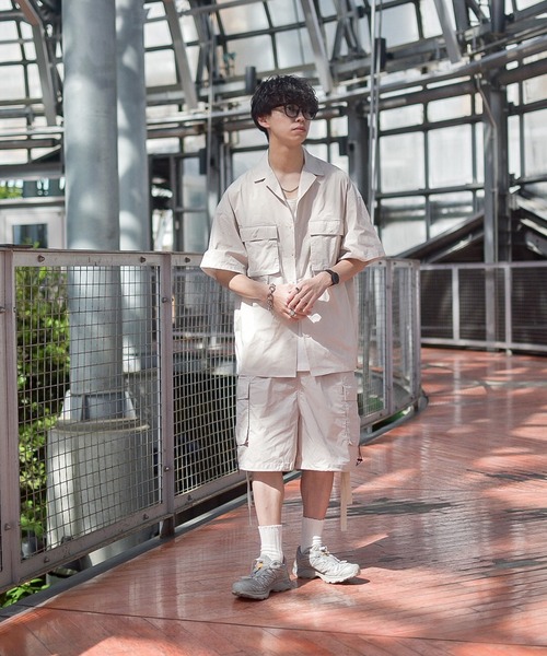 INTERPLAY(インタープレイ)の「【INTERPLAY x たいが】Big Pocket Snap Open Collar Shirt(シャツ/ブラウス・メンズ・ブラック/カーキ/ベージュ・FREE)」の11枚目の写真