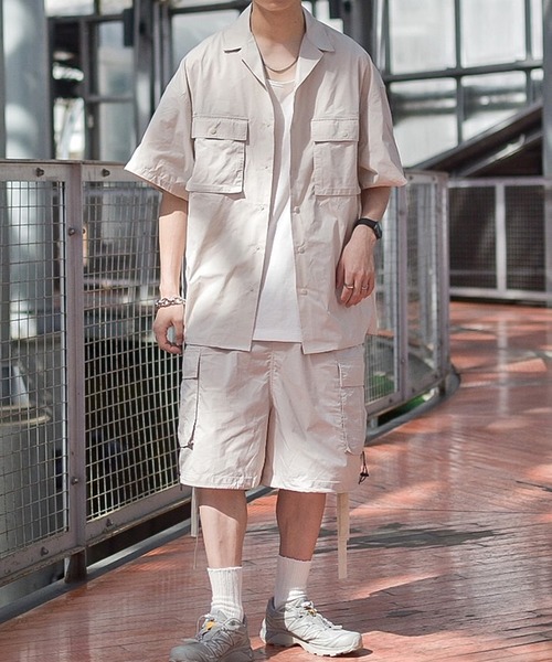 INTERPLAY(インタープレイ)の「【INTERPLAY x たいが】Big Pocket Snap Open Collar Shirt(シャツ/ブラウス・メンズ・ブラック/カーキ/ベージュ・FREE)」の12枚目の写真