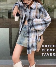 CREARE -LINO- | ＜ユニセックス商品＞ダメージ加工チェック柄シャツ(シャツ/ブラウス)