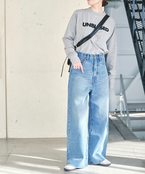 JOURNAL STANDARD（ジャーナルスタンダード）の「《追加4》UNBIASEDロングスリーブ Tシャツ（Tシャツ/カットソー・レディース・ホワイト/チャコールグレー・FREE）」の4枚目の写真