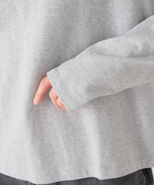 JOURNAL STANDARD（ジャーナルスタンダード）の「《追加4》UNBIASEDロングスリーブ Tシャツ（Tシャツ/カットソー・レディース・ホワイト/チャコールグレー・FREE）」の16枚目の写真