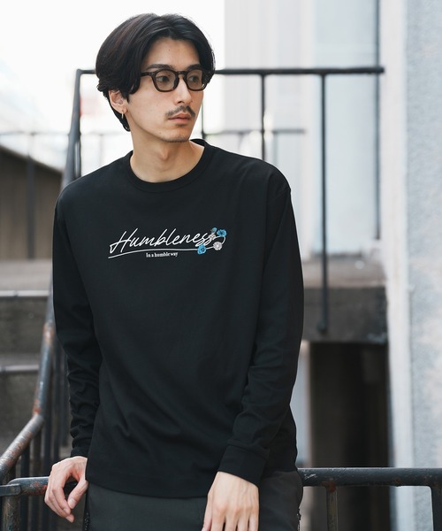 UNION STATION(ユニオンステーション)の「*WEB限定 フラワーバックプリント ルーズフィットロンT(Tシャツ/カットソー・メンズ・ブラック/ホワイト・M/L)」の2枚目の写真