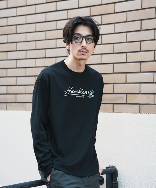 UNION STATION(ユニオンステーション)の「*WEB限定 フラワーバックプリント ルーズフィットロンT(Tシャツ/カットソー・メンズ・ブラック/ホワイト・M/L)」の6枚目の写真