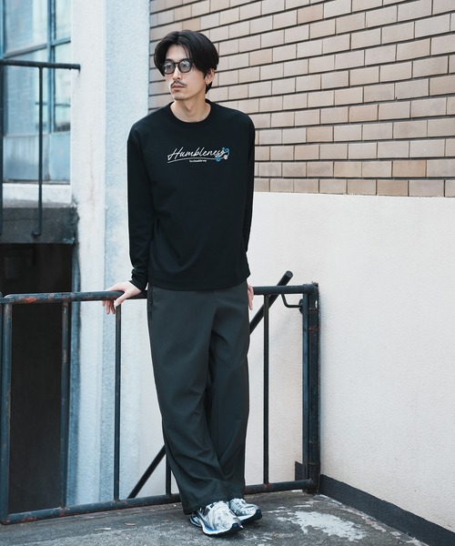 UNION STATION(ユニオンステーション)の「*WEB限定 フラワーバックプリント ルーズフィットロンT(Tシャツ/カットソー・メンズ・ブラック/ホワイト・M/L)」の8枚目の写真