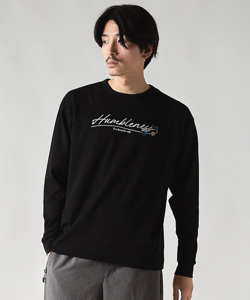 UNION STATION(ユニオンステーション)の「*WEB限定 フラワーバックプリント ルーズフィットロンT(Tシャツ/カットソー・メンズ・ブラック/ホワイト・M/L)」の11枚目の写真