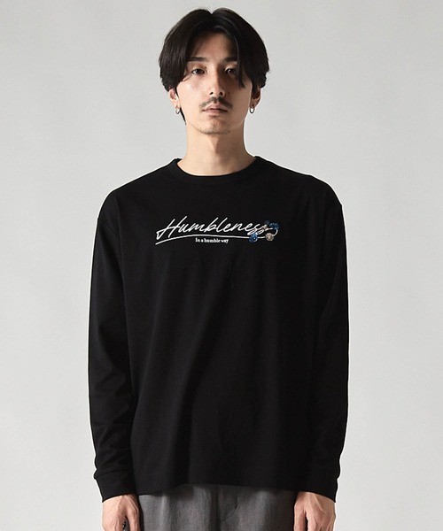UNION STATION(ユニオンステーション)の「*WEB限定 フラワーバックプリント ルーズフィットロンT(Tシャツ/カットソー・メンズ・ブラック/ホワイト・M/L)」の12枚目の写真
