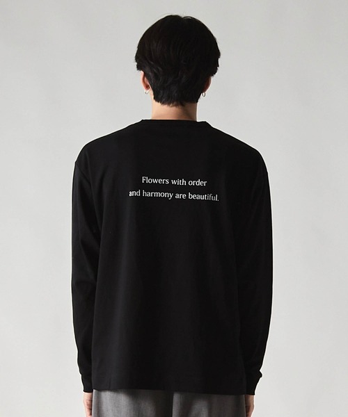 UNION STATION(ユニオンステーション)の「*WEB限定 フラワーバックプリント ルーズフィットロンT(Tシャツ/カットソー・メンズ・ブラック/ホワイト・M/L)」の14枚目の写真