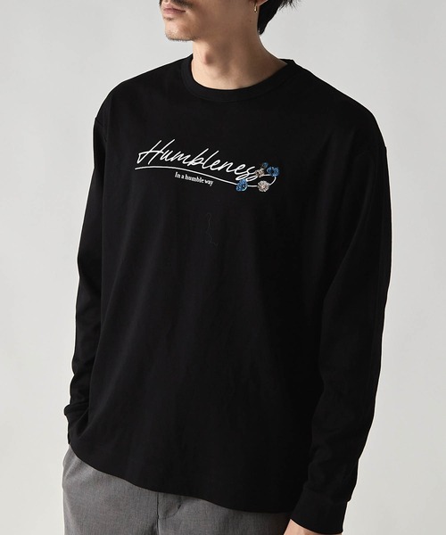 UNION STATION(ユニオンステーション)の「*WEB限定 フラワーバックプリント ルーズフィットロンT(Tシャツ/カットソー・メンズ・ブラック/ホワイト・M/L)」の15枚目の写真