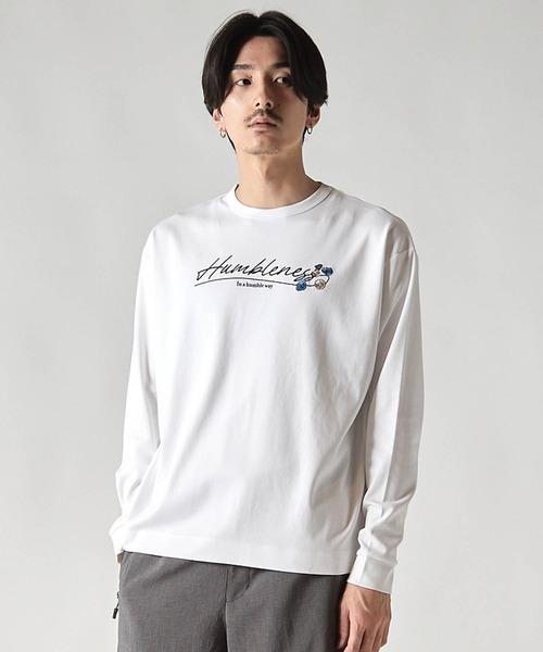 UNION STATION(ユニオンステーション)の「*WEB限定 フラワーバックプリント ルーズフィットロンT(Tシャツ/カットソー・メンズ・ブラック/ホワイト・M/L)」の18枚目の写真
