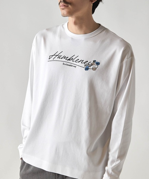 UNION STATION(ユニオンステーション)の「*WEB限定 フラワーバックプリント ルーズフィットロンT(Tシャツ/カットソー・メンズ・ブラック/ホワイト・M/L)」の21枚目の写真