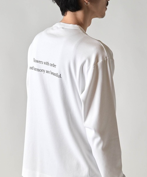 UNION STATION(ユニオンステーション)の「*WEB限定 フラワーバックプリント ルーズフィットロンT(Tシャツ/カットソー・メンズ・ブラック/ホワイト・M/L)」の22枚目の写真