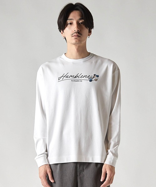 UNION STATION(ユニオンステーション)の「*WEB限定 フラワーバックプリント ルーズフィットロンT(Tシャツ/カットソー・メンズ・ブラック/ホワイト・M/L)」の19枚目の写真