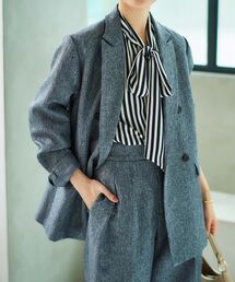 le.coeur blanc | ダブルブレストヘリンボーンジャケット(その他アウター)