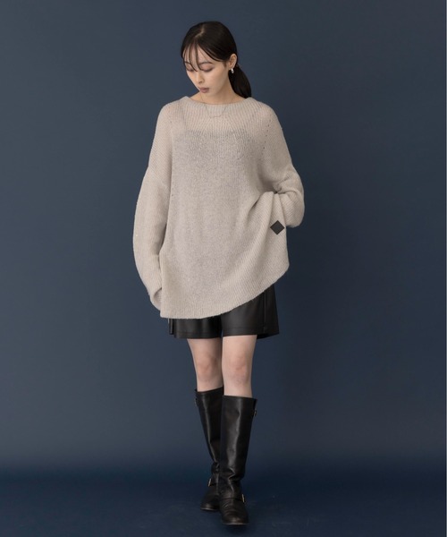 Eimee Law（エイミーロウ）の「スパンコールラメラインポイントニット 