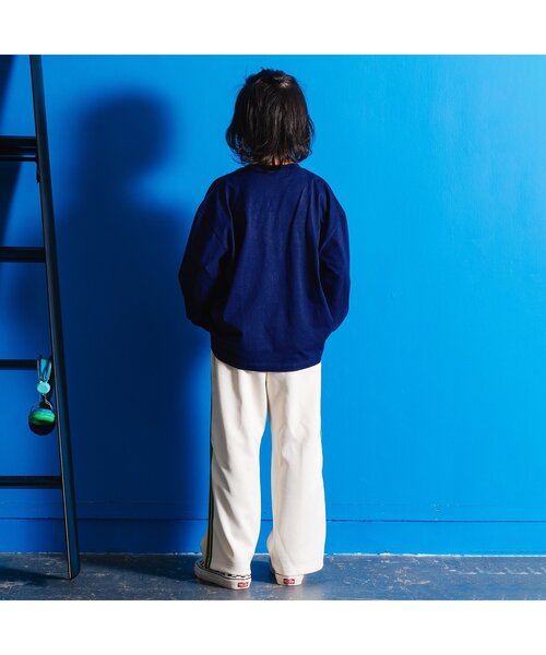 BREEZE(ブリーズ)の「【BREEZE NEW JACK】3柄サガラワッペンロンT(Tシャツ/カットソー・キッズ・ローズ/オフホワイト/ネイビー・160/150/140/130/120/110/100/90)」の5枚目の写真