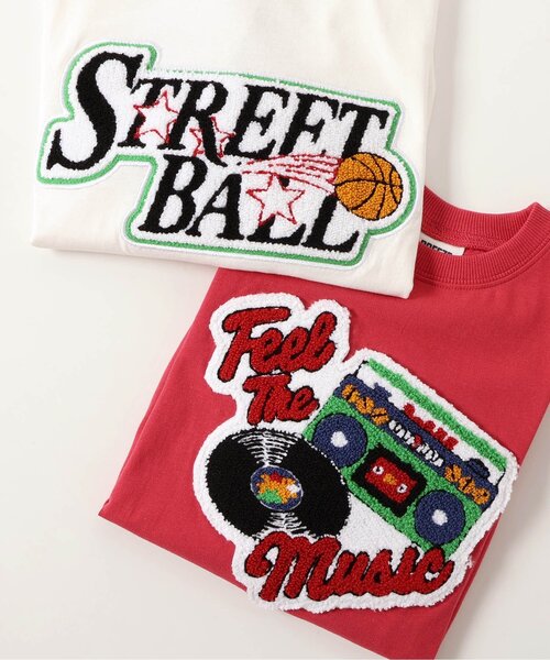 BREEZE(ブリーズ)の「【BREEZE NEW JACK】3柄サガラワッペンロンT(Tシャツ/カットソー・キッズ・ローズ/オフホワイト/ネイビー・160/150/140/130/120/110/100/90)」の13枚目の写真