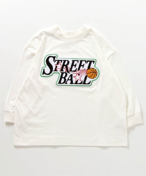 BREEZE(ブリーズ)の「【BREEZE NEW JACK】3柄サガラワッペンロンT(Tシャツ/カットソー・キッズ・ローズ/オフホワイト/ネイビー・160/150/140/130/120/110/100/90)」の14枚目の写真