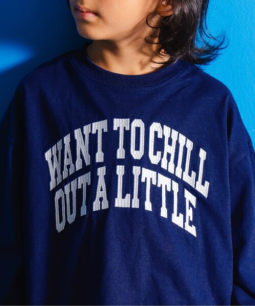 BREEZE(ブリーズ)の「【BREEZE NEW JACK】3柄サガラワッペンロンT(Tシャツ/カットソー・キッズ・ローズ/オフホワイト/ネイビー・160/150/140/130/120/110/100/90)」の16枚目の写真