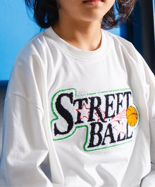 BREEZE(ブリーズ)の「【BREEZE NEW JACK】3柄サガラワッペンロンT(Tシャツ/カットソー・キッズ・ローズ/オフホワイト/ネイビー・160/150/140/130/120/110/100/90)」の17枚目の写真