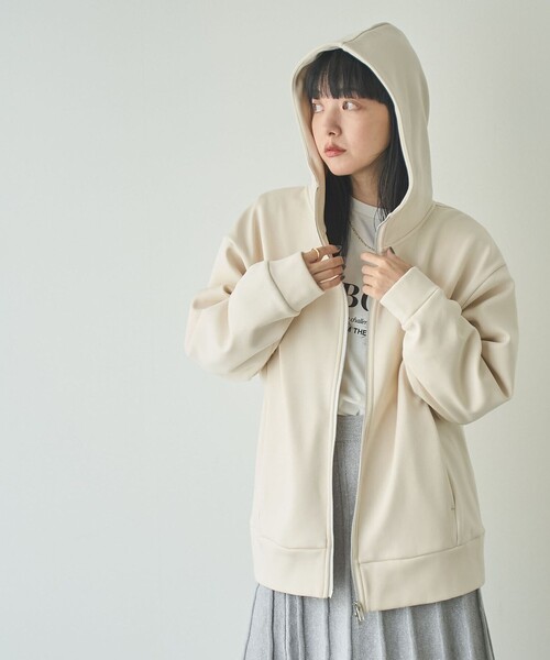 coen(コーエン)の「REVERSEWARMダブルジップアップパーカー(パーカー・レディース・ダークグレー/ブラック/ナチュラル・L/M)」の3枚目の写真