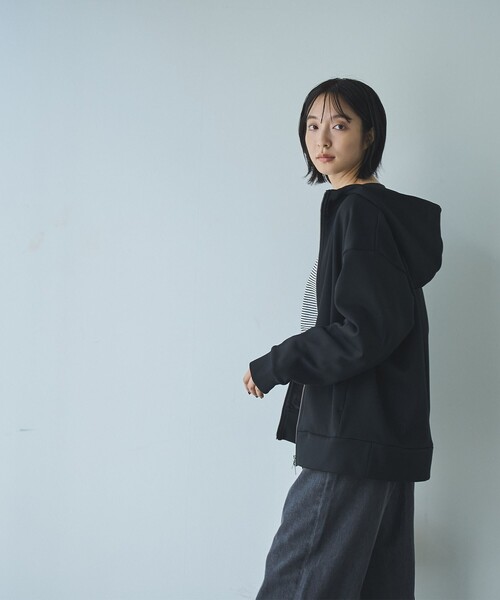 coen(コーエン)の「REVERSEWARMダブルジップアップパーカー(パーカー・レディース・ダークグレー/ブラック/ナチュラル・L/M)」の20枚目の写真