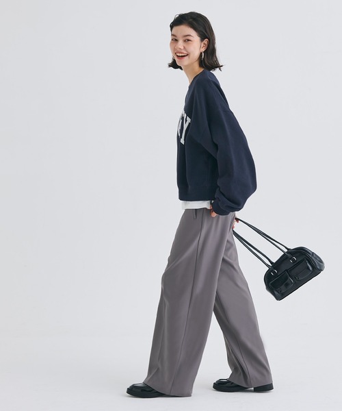 coca(coca)(コカ)の「【WEB限定セール】きれいめ ハイウエストワイドパンツ(その他パンツ・レディース・ライトベージュ/チャコール/ブラック・M/L/S)」の9枚目の写真