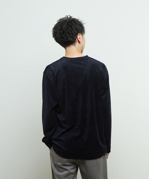 MEN'S MELROSE（メンズメルローズ）の「ベルニットピケVネックロングスリーブTシャツ（Tシャツ/カットソー・メンズ・ネイビー/グレー・2/4/3）」の5枚目の写真