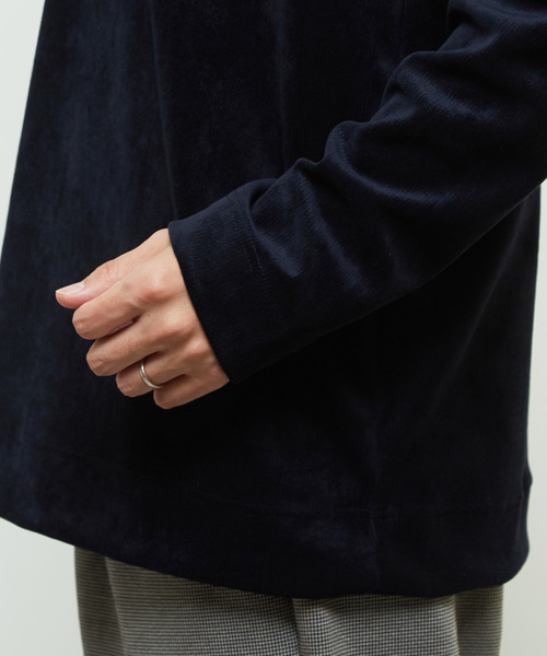 MEN'S MELROSE（メンズメルローズ）の「ベルニットピケVネックロングスリーブTシャツ（Tシャツ/カットソー・メンズ・ネイビー/グレー・2/4/3）」の8枚目の写真