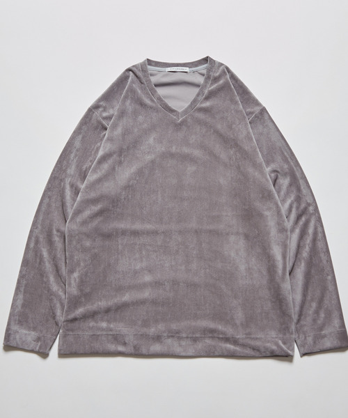 MEN'S MELROSE（メンズメルローズ）の「ベルニットピケVネックロングスリーブTシャツ（Tシャツ/カットソー・メンズ・ネイビー/グレー・2/4/3）」の9枚目の写真