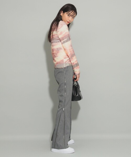Ray BEAMS（レイビームス）の「シャギー プリント クルーネック ニット（ニット/セーター・レディース・ピンク/ベージュ・ONE SIZE）」の5枚目の写真