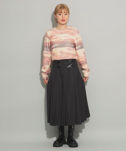 Ray BEAMS（レイビームス）の「シャギー プリント クルーネック ニット（ニット/セーター・レディース・ピンク/ベージュ・ONE SIZE）」の11枚目の写真