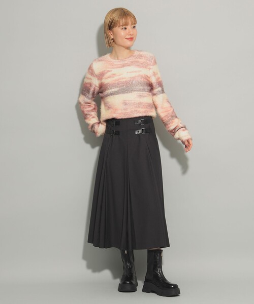 Ray BEAMS（レイビームス）の「シャギー プリント クルーネック ニット（ニット/セーター・レディース・ピンク/ベージュ・ONE SIZE）」の12枚目の写真