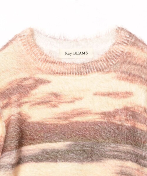 Ray BEAMS（レイビームス）の「シャギー プリント クルーネック ニット（ニット/セーター・レディース・ピンク/ベージュ・ONE SIZE）」の19枚目の写真
