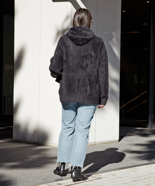 AP STUDIO（エーピーストゥディオ）の「フォックスカシミヤフーディ―（ニット/セーター・レディース・ブラック/ブラウン・FREE）」の9枚目の写真