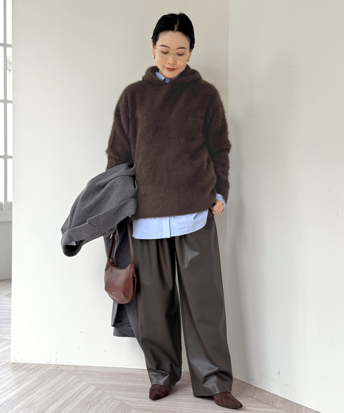 AP STUDIO（エーピーストゥディオ）の「フォックスカシミヤフーディ―（ニット/セーター・レディース・ブラック/ブラウン・FREE）」の12枚目の写真