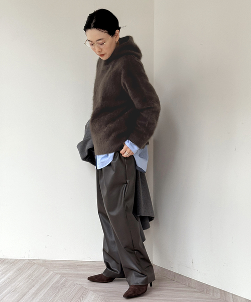 AP STUDIO（エーピーストゥディオ）の「フォックスカシミヤフーディ―（ニット/セーター・レディース・ブラック/ブラウン・FREE）」の13枚目の写真