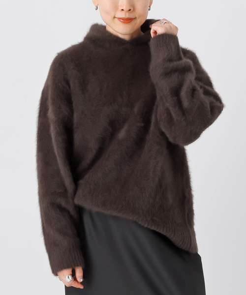 【ほぼ未使用✨】AP STUDIO ウール100% ふわふわニット　黒　秋冬活躍 New sweat like knit（ニット/セーター）｜AP STUDIO（エーピー
