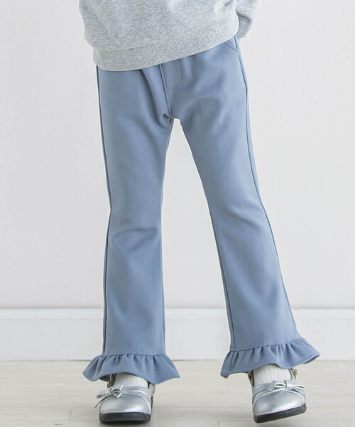 【セール】ストレッチ裾フリルスリムパンツ(90~150cm)（その他パンツ）｜BeBe（ベベ）