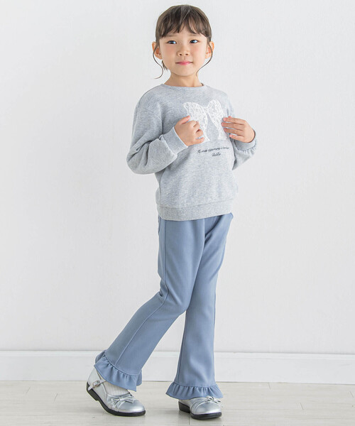 【セール】ストレッチ裾フリルスリムパンツ(90~150cm)(その他パンツ)|BeBe(ベベ) 【セール】ストレッチ裾フリルスリムパンツ(90~150cm)(その他パンツ)|BeBe(ベベ)