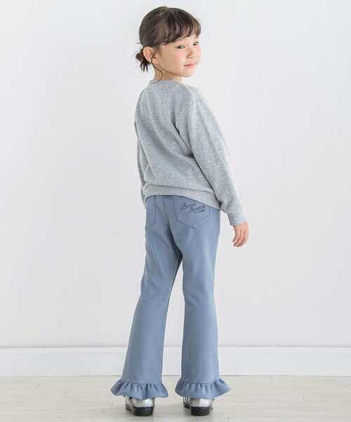 【セール】ストレッチ裾フリルスリムパンツ(90~150cm)(その他パンツ)|BeBe(ベベ) 【セール】ストレッチ裾フリルスリムパンツ(90~150cm)(その他パンツ)|BeBe(ベベ)