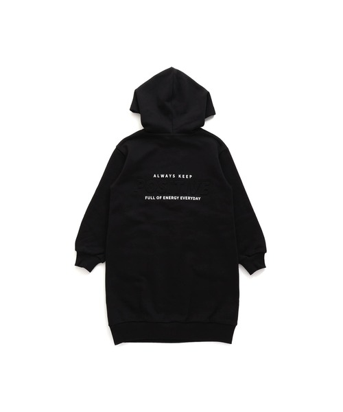 SISTER JENNI(SISTER JENNI)の「【あったか】裏起毛エンボスロゴパーカーワンピ(ワンピース・キッズ・ブラック/サックスブルー・130cm/140cm/150cm/160cm)」の12枚目の写真