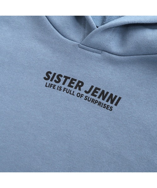 SISTER JENNI(SISTER JENNI)の「【あったか】裏起毛エンボスロゴパーカーワンピ(ワンピース・キッズ・ブラック/サックスブルー・130cm/140cm/150cm/160cm)」の16枚目の写真