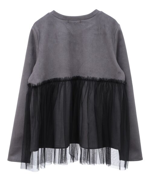 Green　Parks（グリーンパークス）の「・swing by チュールレイヤープルオーバー（その他トップス・レディース・チャコールグレー/アイボリー/グレイッシュベージュ・FREE）」の9枚目の写真