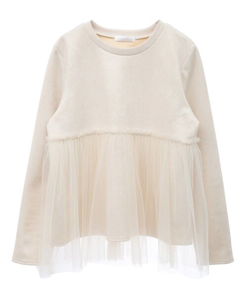 Green　Parks（グリーンパークス）の「・swing by チュールレイヤープルオーバー（その他トップス・レディース・チャコールグレー/アイボリー/グレイッシュベージュ・FREE）」の15枚目の写真