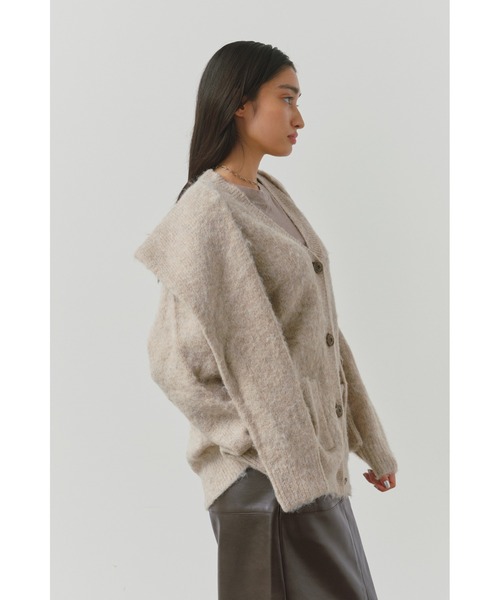 ALEXIA STAM（アリシアスタン）の「Double Sleeve Shaggy Knit Cardigan /ダブルスリーブシャギーカーデ（カーディガン/ボレロ・レディース・グレー/ベージュ・FREE）」の16枚目の写真